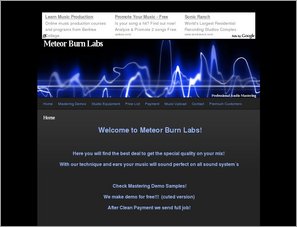 Audio Mastering @ Meteor Burn Labs